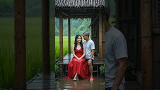 Romantic Rain Love Story Village Couple In Rain