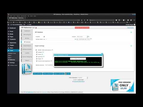 How to backup the WordPress database with WP MyBackup plug-in