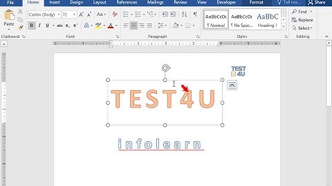 Apply Arch Down Warp effect on the first WordArt text displayed on the current document. Then...