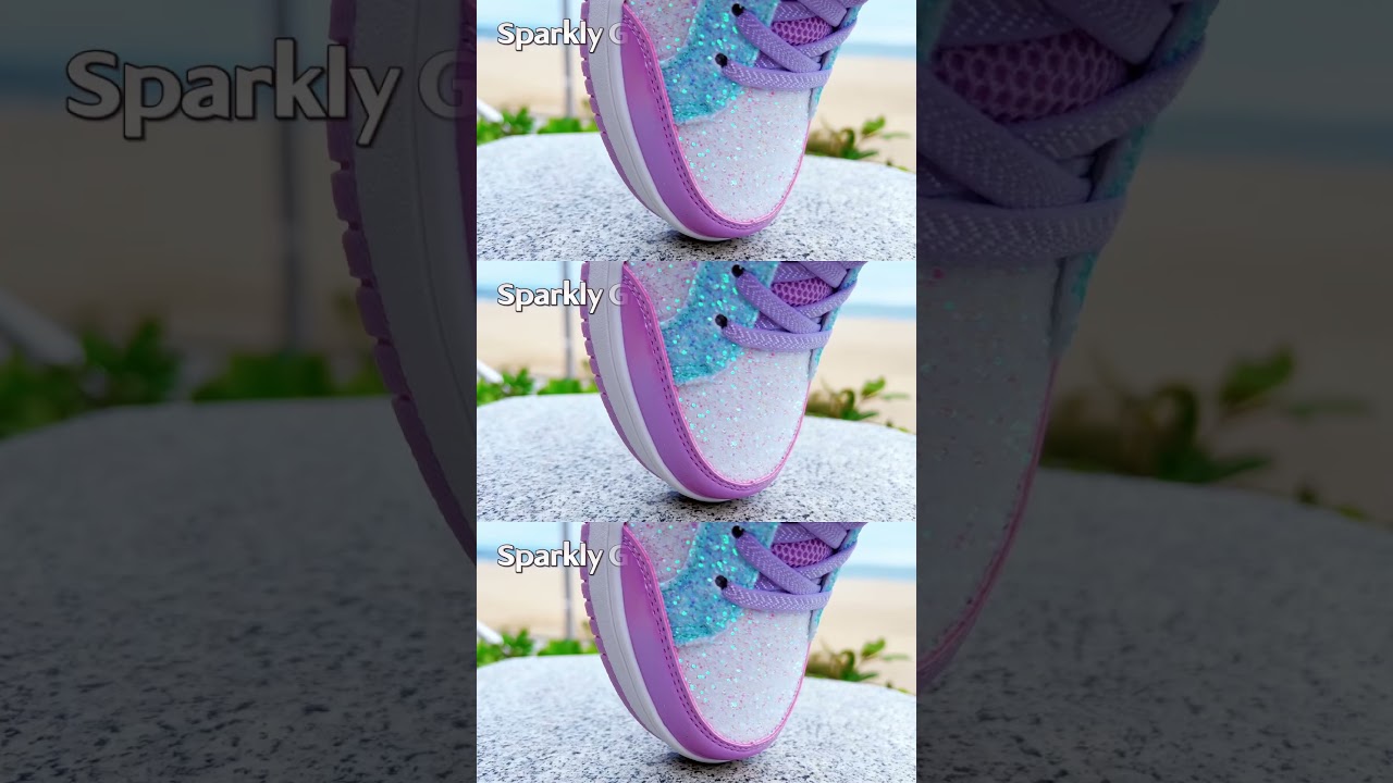 LUCKY STEP Kid's Glitter Fashion Sneakers 