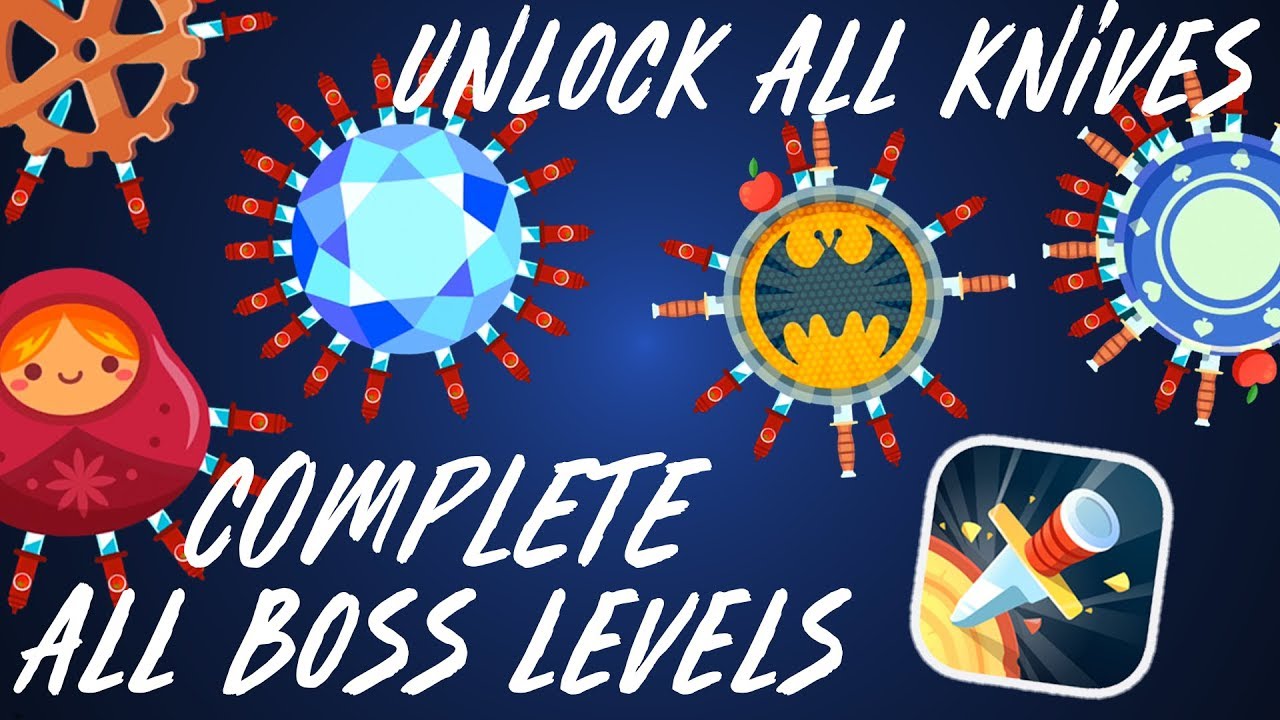 HOW TO BEAT ALL BOSS LEVELS + UNLOCK ALL KNIVES (knife hit) YouTube