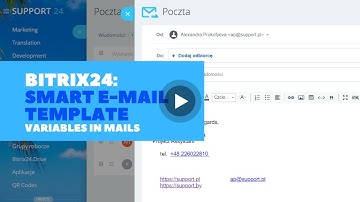 Smart E-mail Template in Bitrix24 - automatic variable substitution