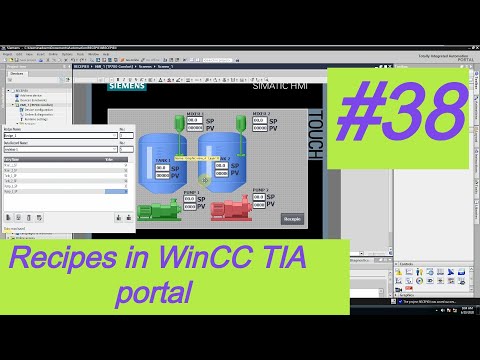 Siemens WinCC TIA Portal HMI/PLC tutorial - Recipes || Lesson #38