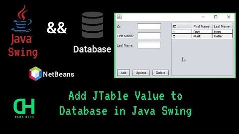 Add JTable Value to Database in Java Swing