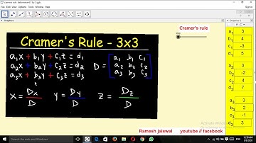 Solving a 3x3 System Using Cramer