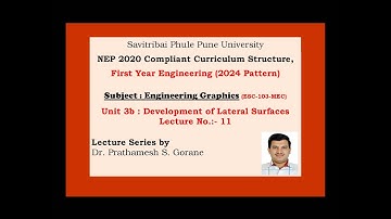 Unit 3b : Development of Lateral Surfaces | Lecture No.:- 07 (Prism having base as Hexagon)