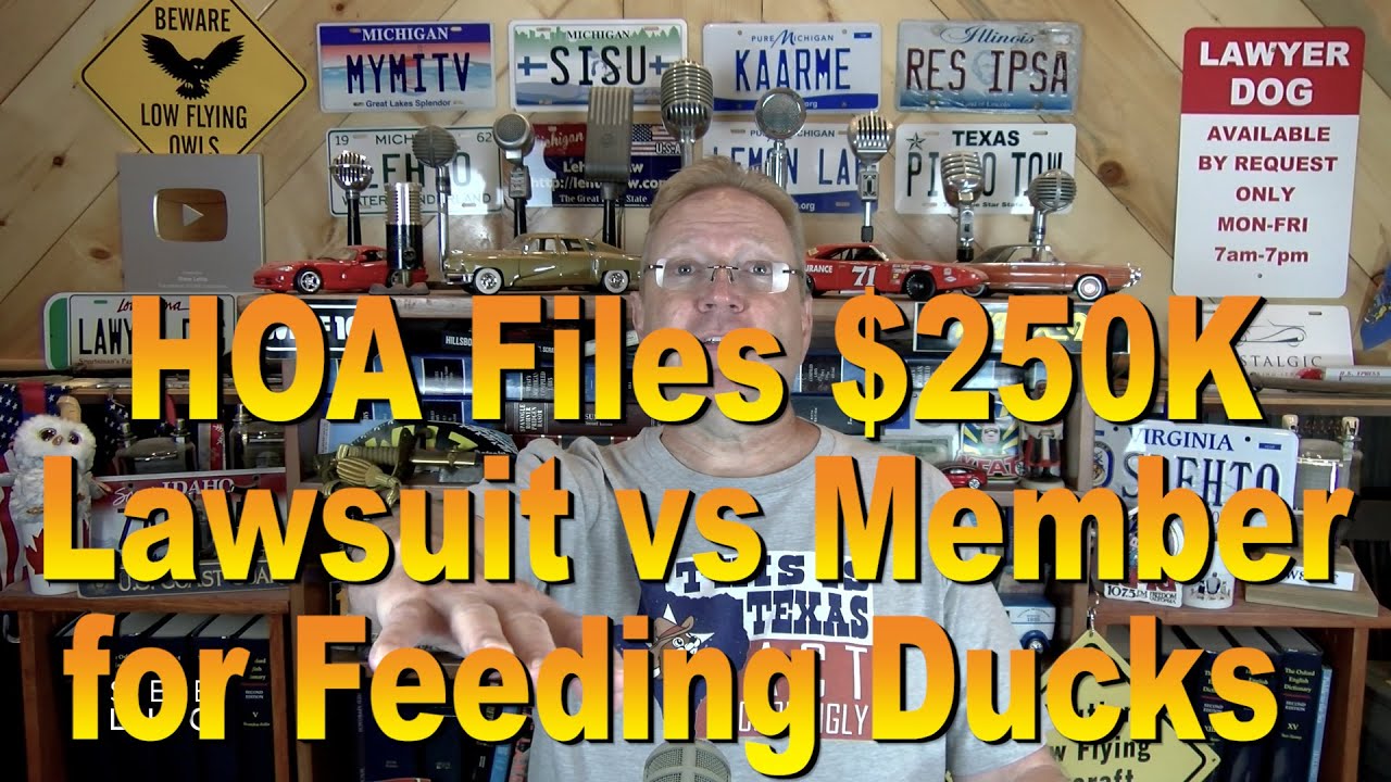 HOA Files $250K Lawsuit vs Member for Feeding Ducks