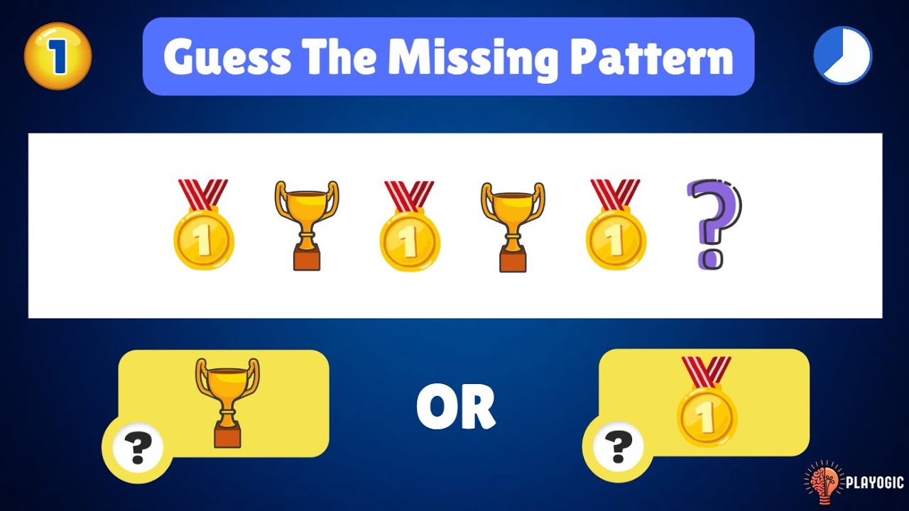 Math Quiz for Children - Guess the Missing Pattern