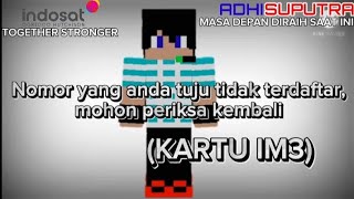 Nomor yang anda tuju tidak terdaftar, mohon periksa kembali (Kartu IM3)