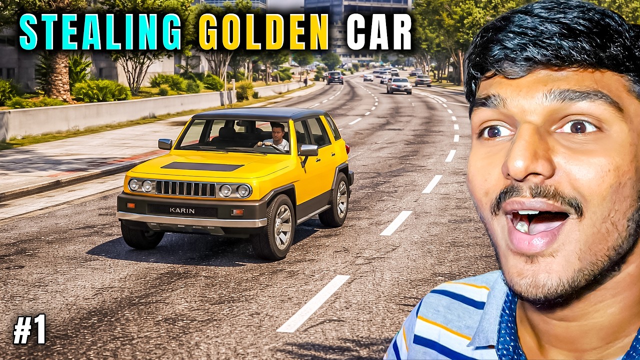 FRANKLIN STOLE MICHAEL’S GOLDEN CAR…| GTA 5 GAMEPLAY #1