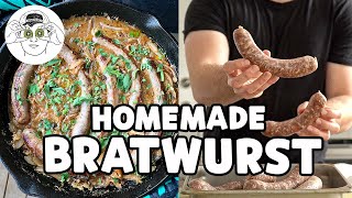 Easy Homemade Bratwurst & How to Cook Beer Brats | From Scratch