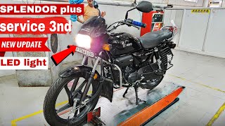 Hero splendor plus 3rd service cost/LED light hero service center process all details/2026