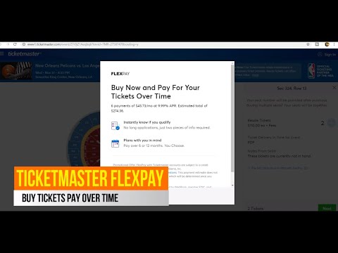 Ticketmaster Payment Plan with Flexpay by Klarna,NFL,NBA,NCAAF Financing,6 - 12 months your choice