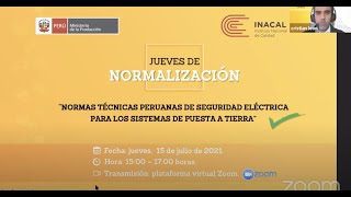 Normas Técnicas Peruanas de seguridad eléctrica para los sistemas de puesta a tierra
