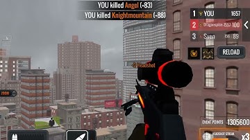 30 kills on easy opponents 3 shot kills - Sniper 3D PVP