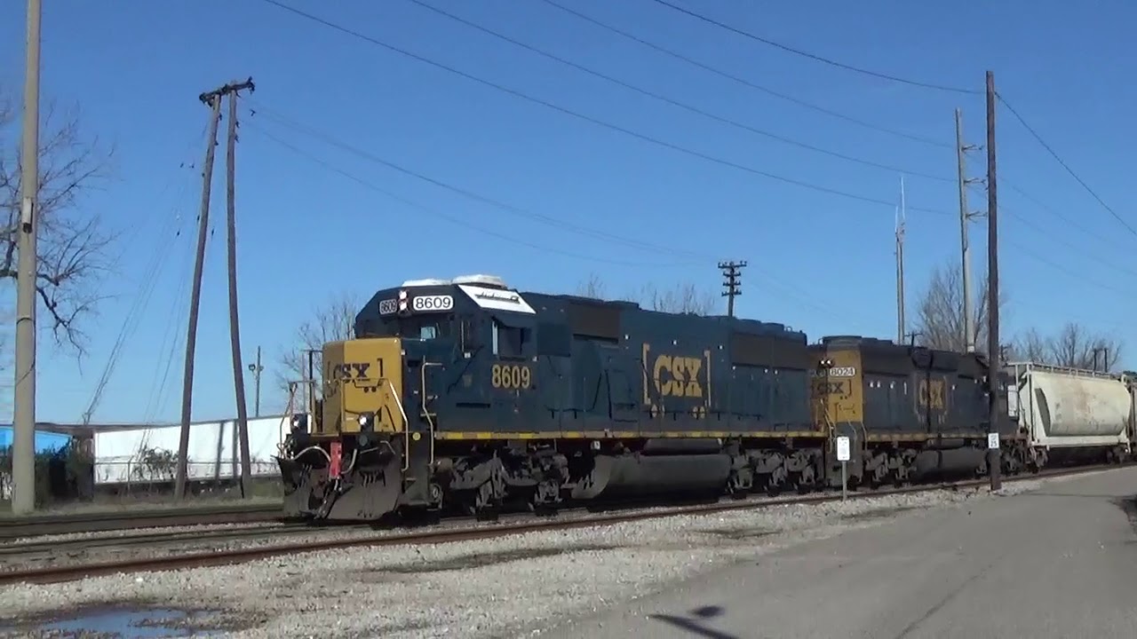 CSXT YARD JOB WITH CSX #8609 SD50-3 - YouTube