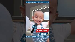 BREAKING NEWS: Zayan is too cute! 🎤📢 #baby #funny #shorts