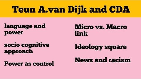 Language and Power in discourse by Teun A. Van dijk|| discourse studies
