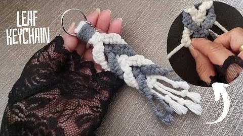 Pastime Creation/ easy macrame leaf keychain diy tutorial.