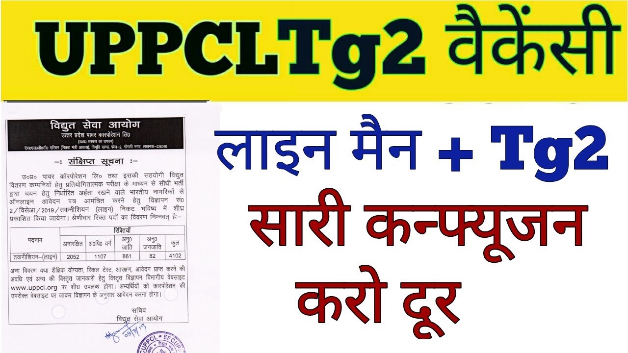 UPPCL Tg2 , Lineman NEW VANCANCY 2019  || सारी कंफ्यूजन को करो दूर  | iti tuition