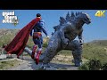 Gta 5  superman vs godzilla  epic battle