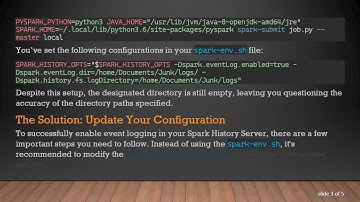 Resolving the Spark Event Log Directory Issue in PySpark