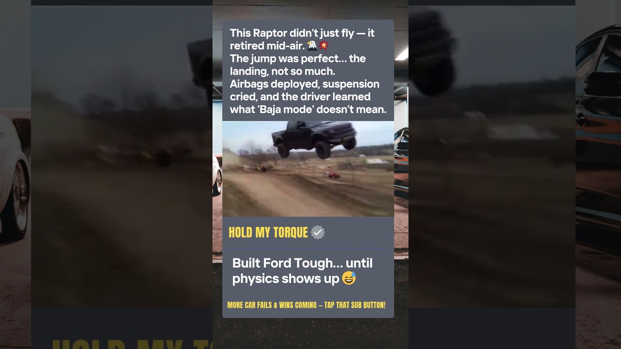 Raptor took flight… and the airbags did too 💨 
