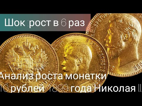 Золотая монета 10 рублей Николая II подорожала в 6 раз. Анализ роста цен на золотые десятки царя