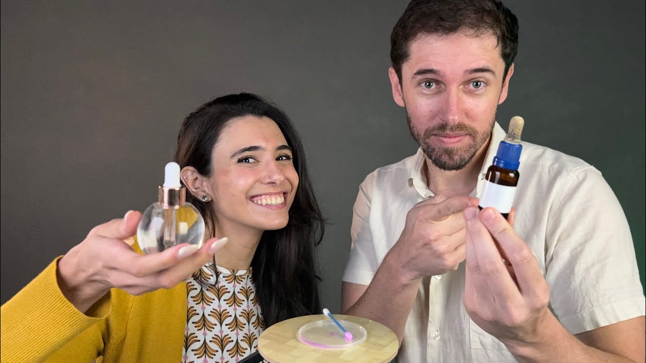 ASMR PERFUMISTAS: Fazendo um Perfume Feminino e um Perfume Masculino 
