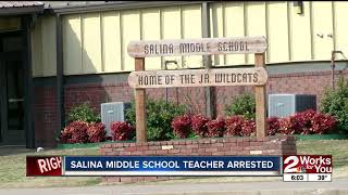 Salina middle school teacher arrested