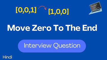 🚀 Move All Zeros to End | Array Coding Interview Question Explained in Hindi #nodejs  #js #dsa