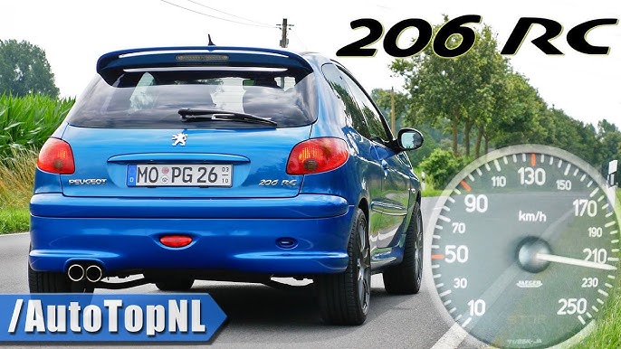 Peugeot 206 RC REVIEW on AUTOBAHN [NO SPEED LIMIT] by AutoTopNL 