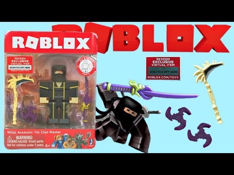 Roblox Toy Ninja Assassin Series 4 Code Item Unboxing Toy Review Yin Clan Master Youtube - ninja assassin pizza pack roblox mini figure w virtual code