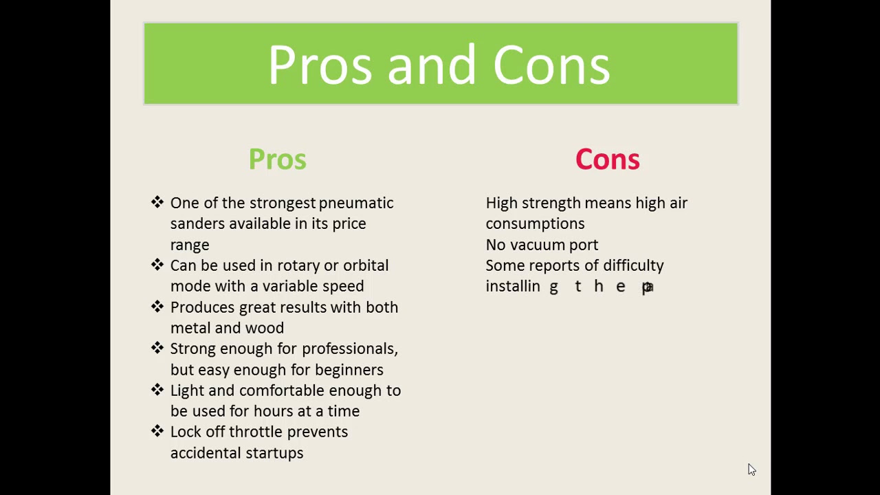 Chicago Pneumatic CP870 Dual Action Sander Review