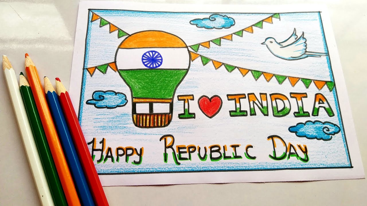 Easy Republic Day Drawing/How to draw Republic Day poster drawing ...