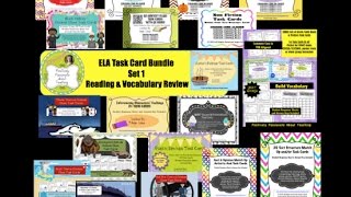 ELA Growing Task Card Bundle Set 1