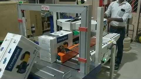 Fully Automatic Carton Sealing And Strapping Combo Line