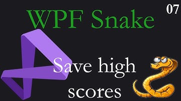 #wpf #programming C# WPF Snake App Tutorial: 07 - Save high scores to json