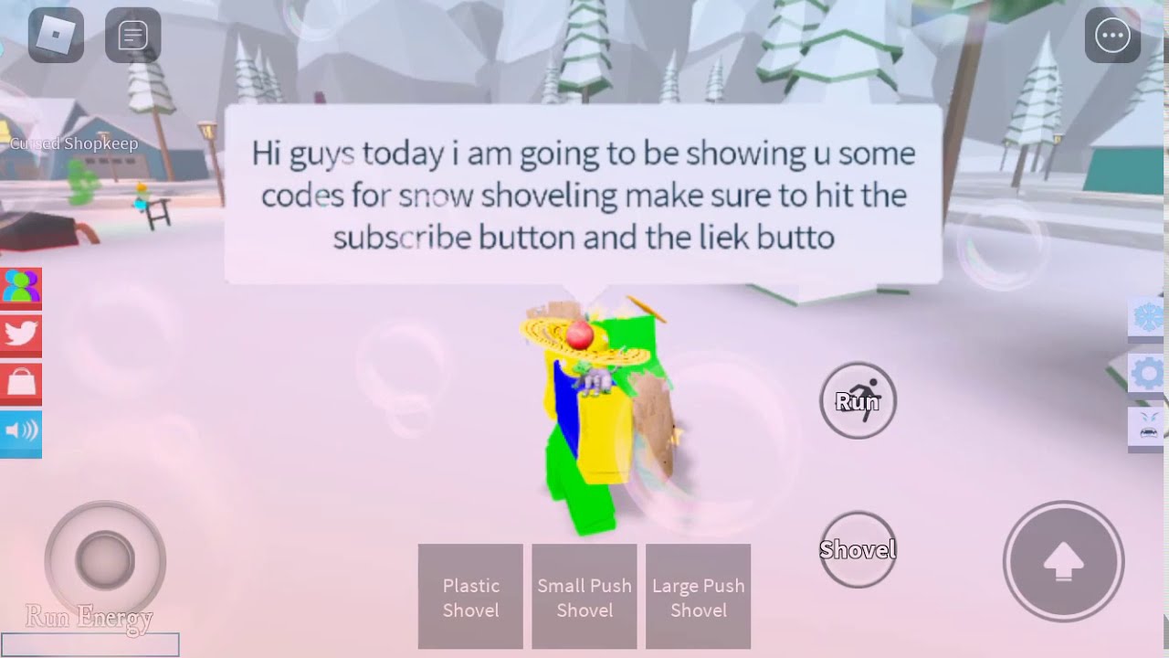 Codes for snow shoveling!! YouTube