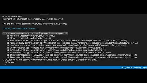 Error: error:0308010C:digital envelope routines::unsupported
