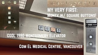 (MONTGOMERY DAY SPL) COOL 1980 Montgomery "Square Button" Hydraulic Elevator | Com El Medical Centre