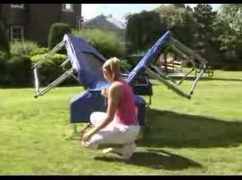 Bounce Away Folding Trampoline - YouTube