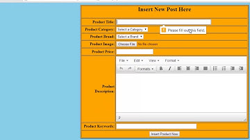 E Commerce Website in PHP & MySQL Part 15   inserting products into table