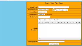 E Commerce Website in PHP & MySQL Part 15   inserting products into table