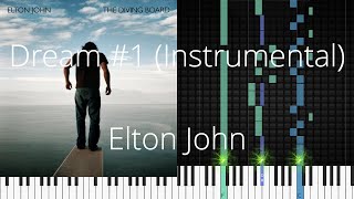 🎹 Dream #1 (Instrumental), Elton John, Synthesia Piano Tutorial