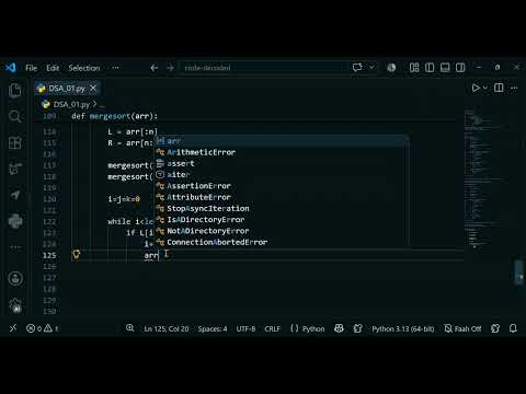 Merge sort using python