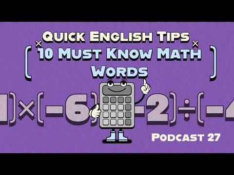 Must Know Math Quick English Tips 27: 10 Must-Know Math Words! - YouTube