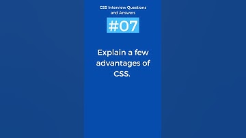 Advantages of CSS | CSS Interview Questions and Answers Part - 7 #css #shorts #viral #trending
