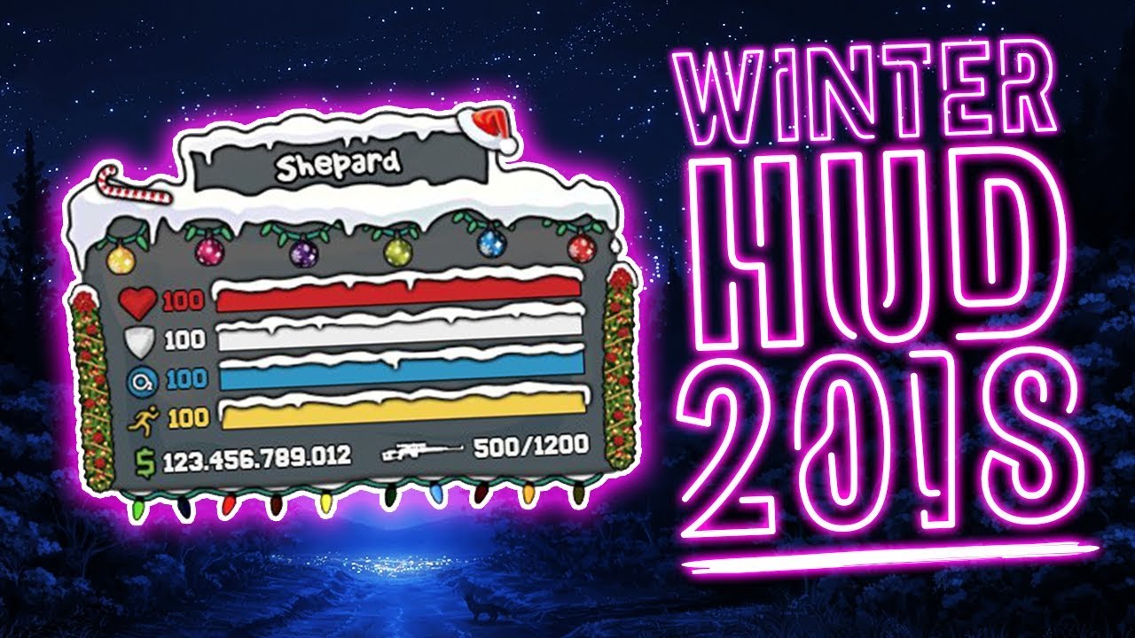 НОВОГОДНИЙ ПРИВАТНЫЙ HUD ДЛЯ ВАШЕЙ GTA - SAMP 0.3.7