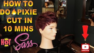 How to cut pixie haircut step by step tutorial for beginners,short haircut for women pixiehaircut